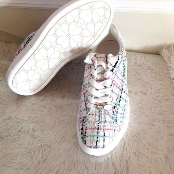Kate Spade Lift Plaid Tweed Sneakers - Picture 8 of 8